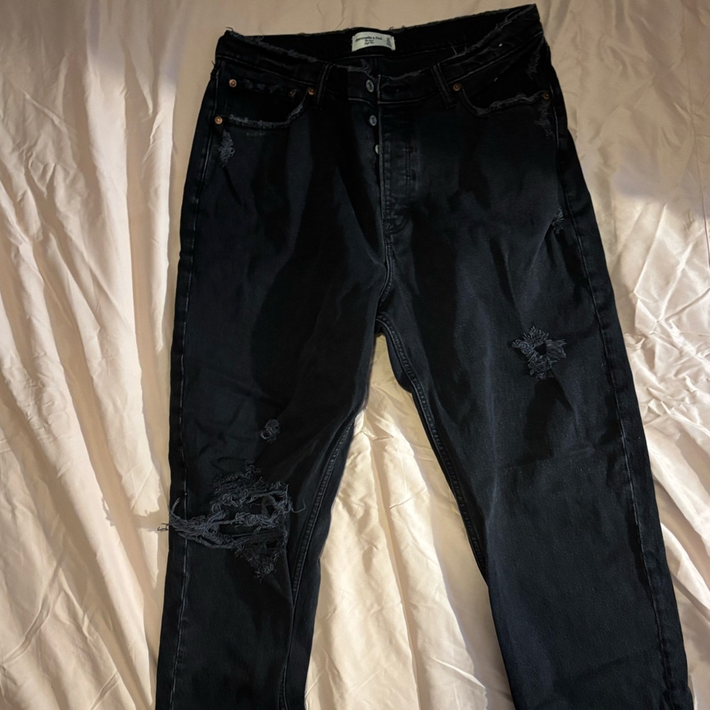 Abercrombie Black Distressed Jeans